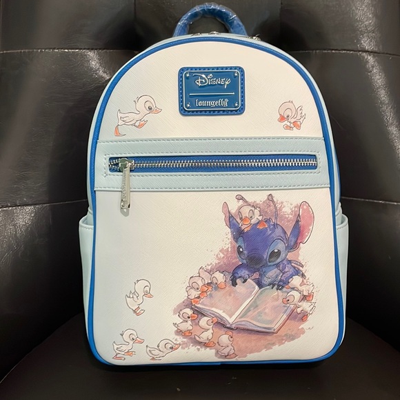 Loungefly Handbags - Disney Loungefly Stitch & Ducklings Mini Backpack NWT